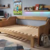 Sofá Cama Extensible Inteligente en Madera, Sencilla a Doble
