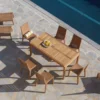 GardenX6_Roble2 Comedor, Exterior, Teca, Madera, Maciza, Muebles Coffee