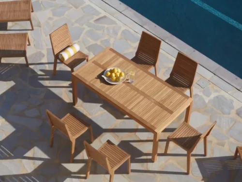 Comedor, Exterior, Teca, Madera, Maciza, Muebles Coffee