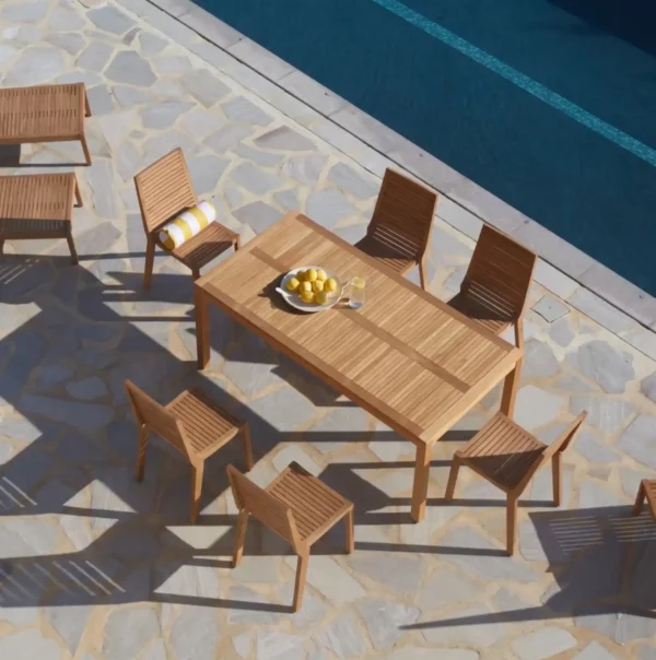 GardenX6_Roble2 Comedor, Exterior, Teca, Madera, Maciza, Muebles Coffee
