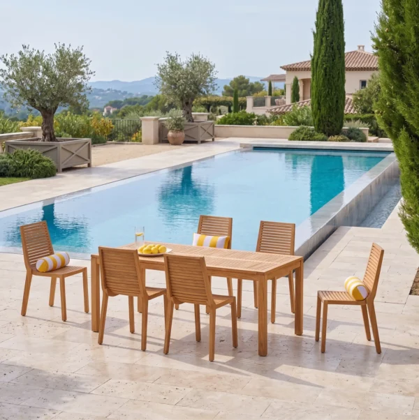 GardenX6_tECA2 Comedor, Exterior, Teca, Madera, Maciza, Muebles Coffee