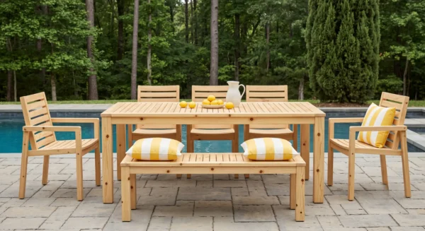 Exterior, Pino, Radiata, Mesa, Comedor, Muebles Coffee