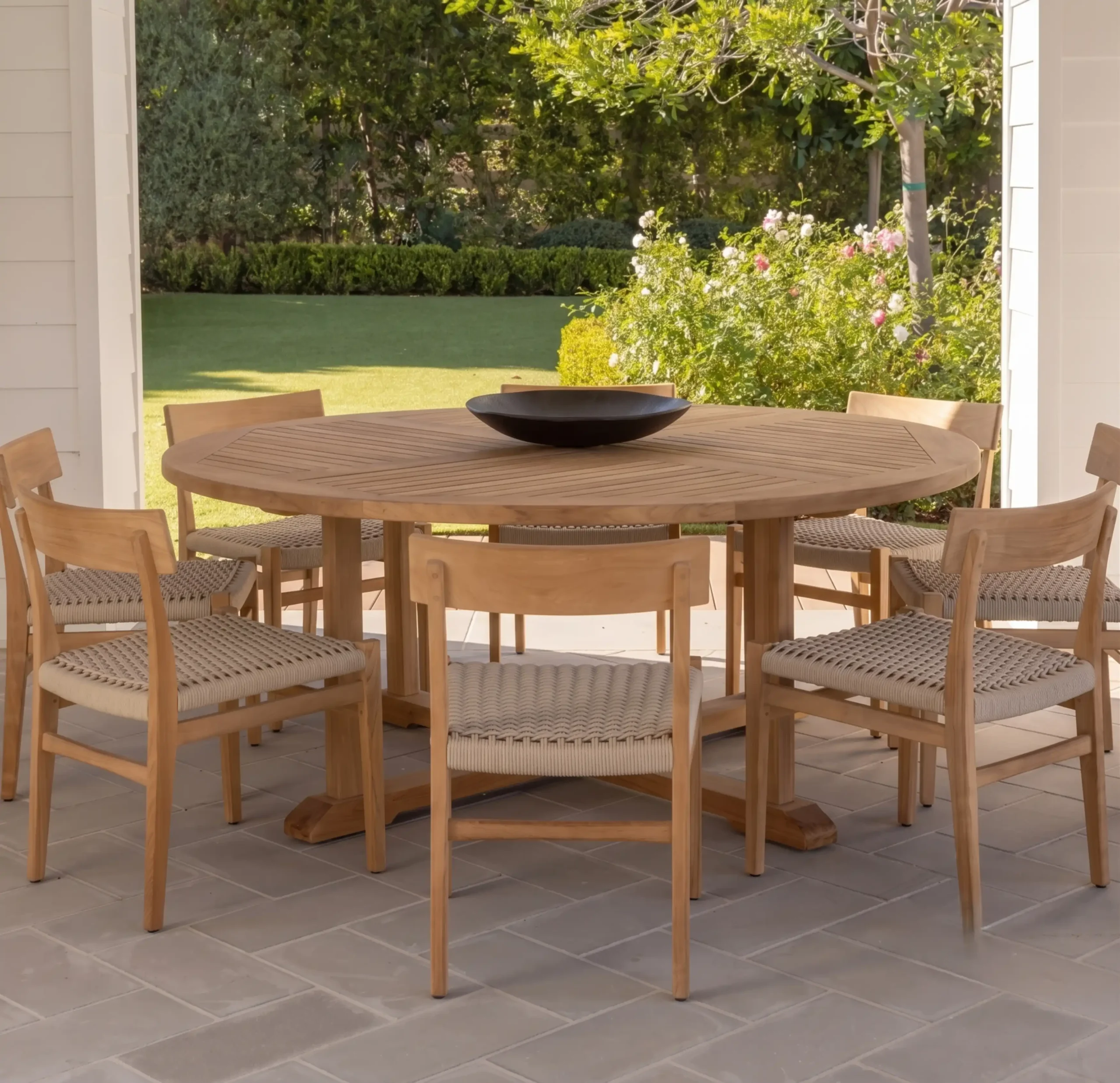 Mesa, Comedor, Exterior, Teca, Madera, Maciza, Muebles Coffee