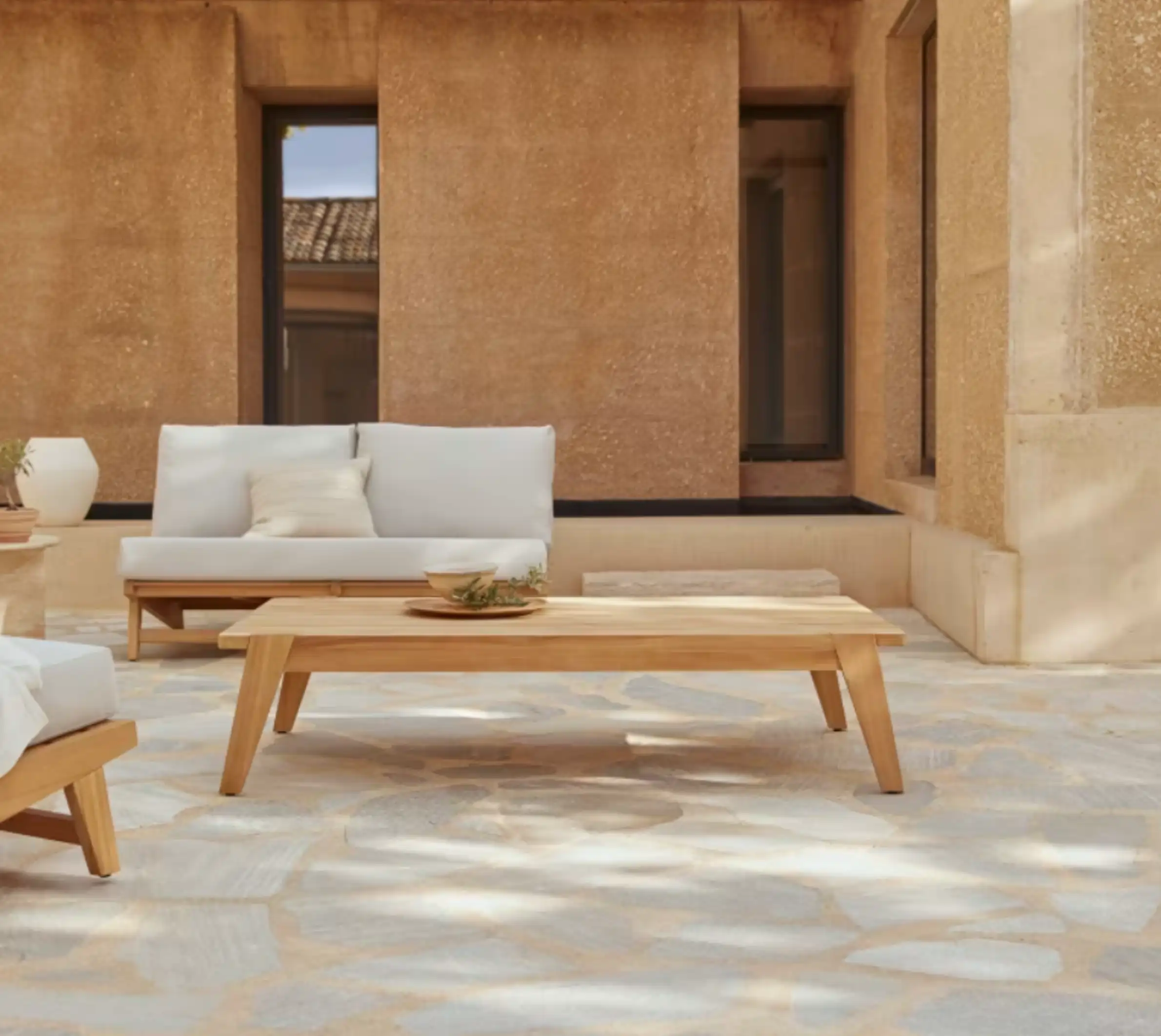 Mesa, Centro, Teca, Madera, Maciza, Muebles Coffee