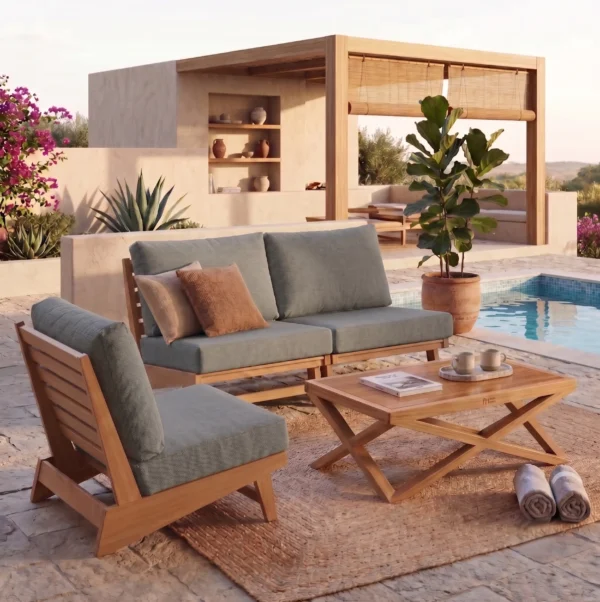 Sillon, Teca, Madera, Exterior,