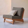 Sillón De Exterior En Madera Teca Maciza Con Cojines Ref Oleo