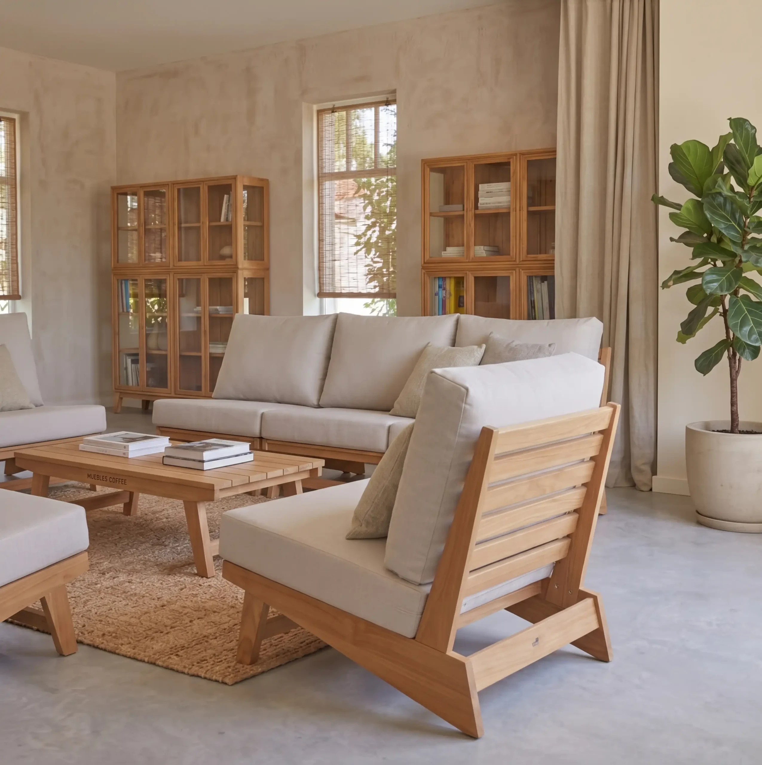Sillon, Teca, Madera, Exterior, Muebles Coffee
