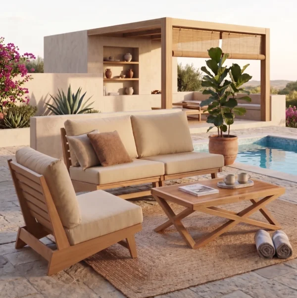 Sillon, Teca, Madera, Exterior,