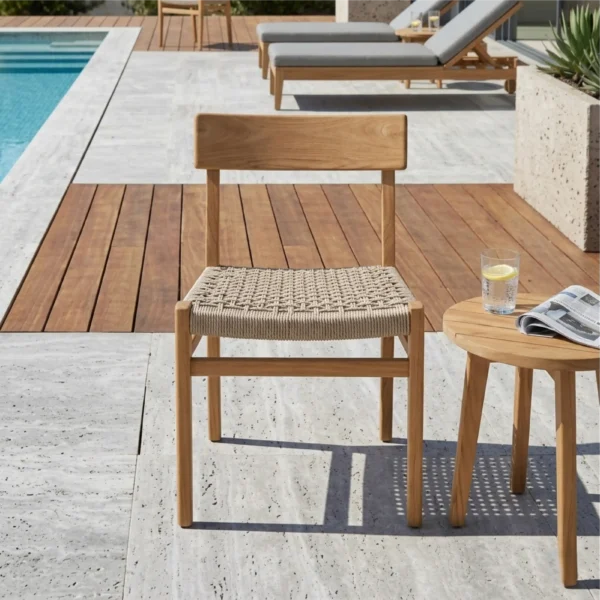 Silla, Exterior, Teca, Cordon Nautico, Muebles Coffee